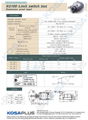 KU100 explosion-proof direct travel switch feedback user manual