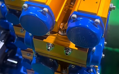 Pneumatic actuator in preparation for shipment!