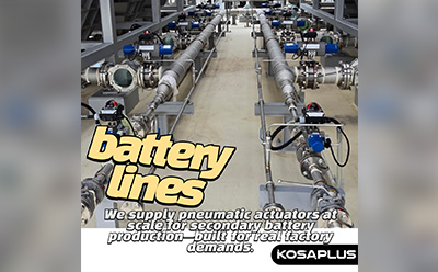 The pneumatic actuators of KOSAPLUS have been widely used in the secondary battery production line.